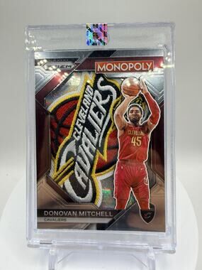 Art Card Donovan Mitchell With Cleveland Cavaliers Patch Made By Mayflower Custo